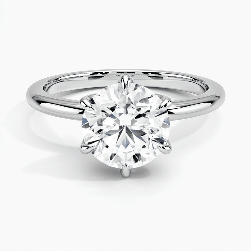 Förlovningsring i vitguld med enstensring