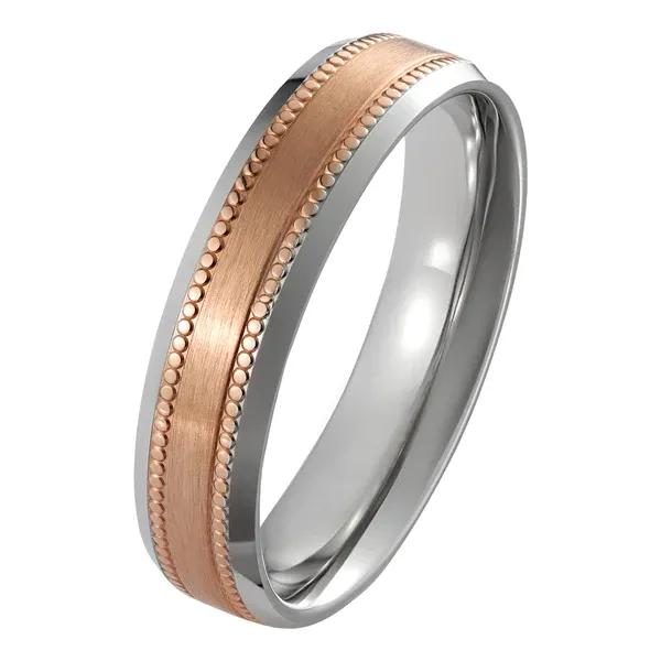 Flerfärgad vigselring i guld