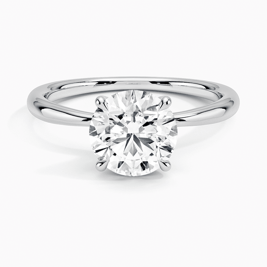 Förlovningsring i vitguld med enstensring