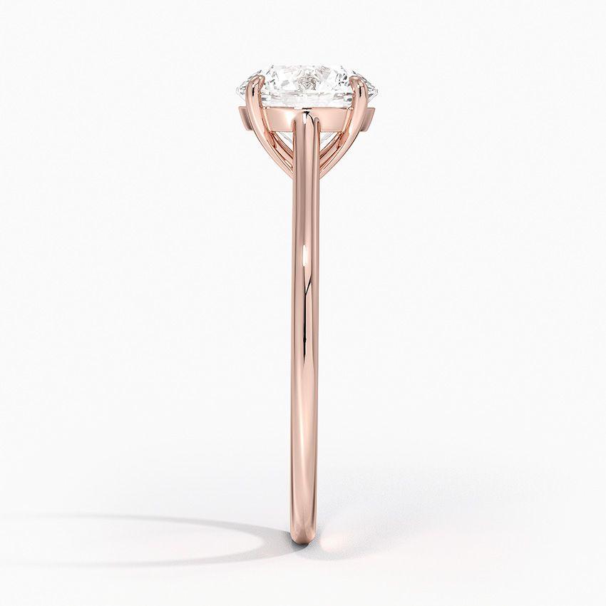 Förlovningsring i roséguld med enstensring