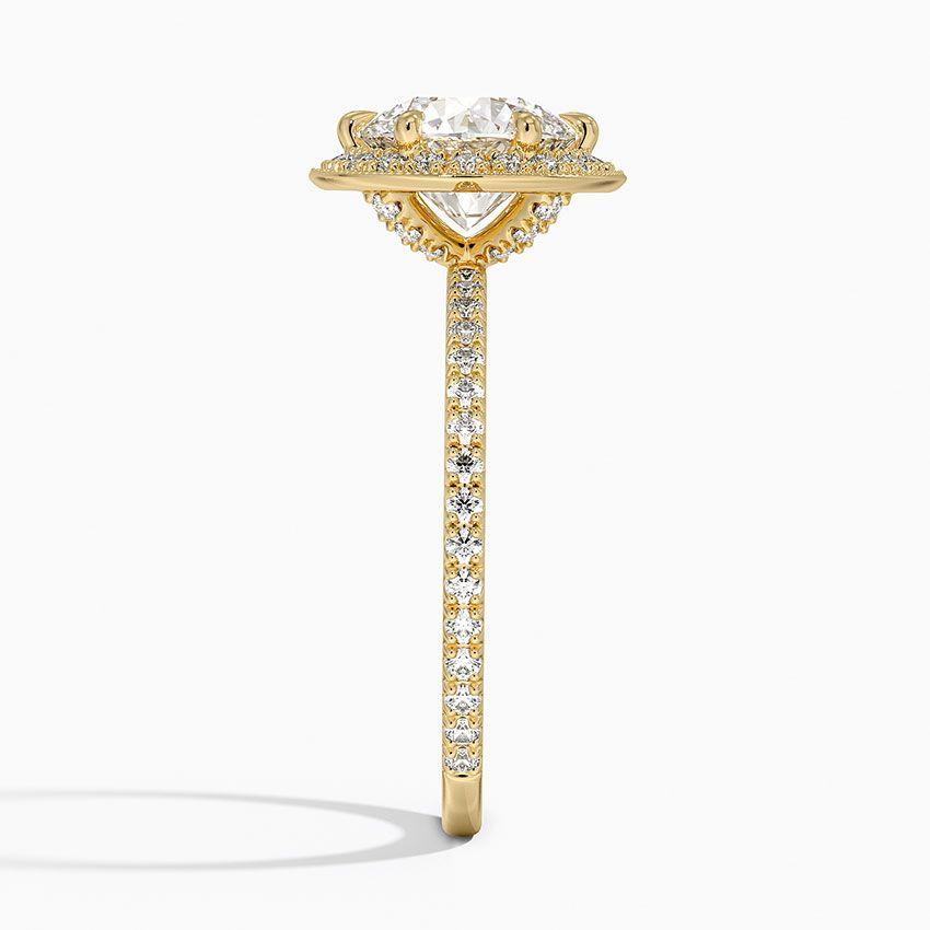 Rödgulds haloring med diamanter