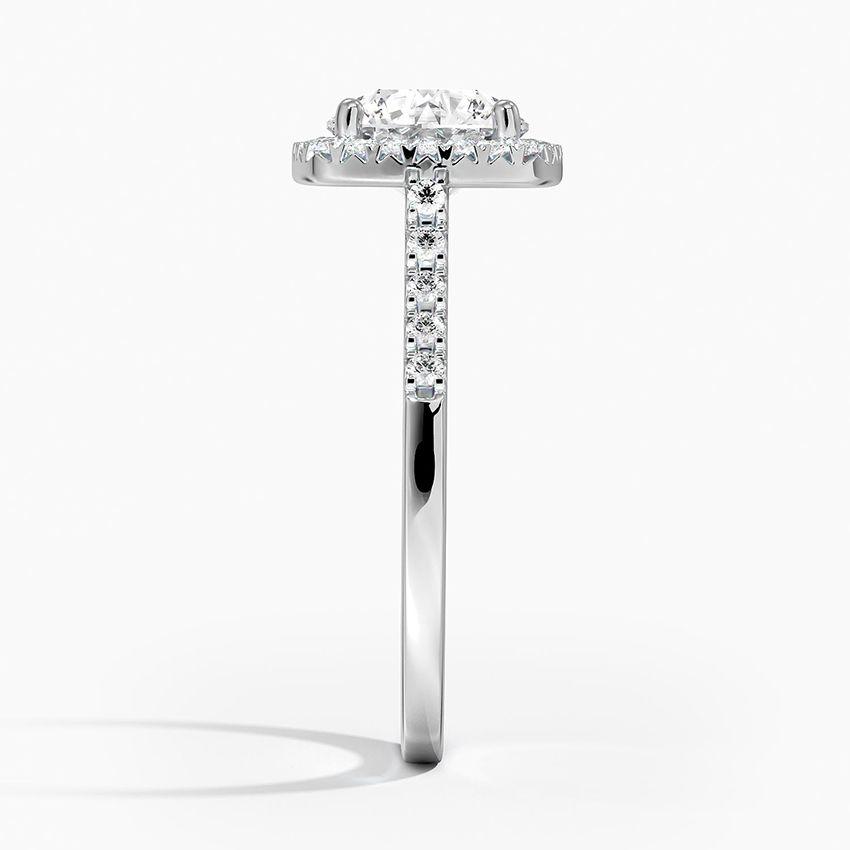 Vitgulds haloring med diamanter