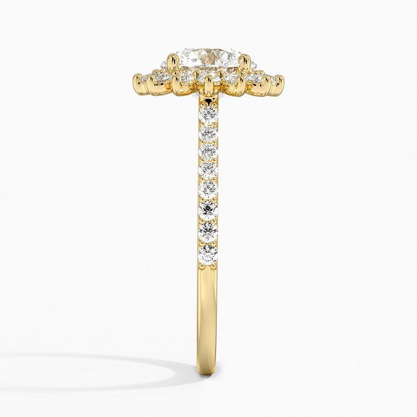 Rödgulds haloring med diamanter