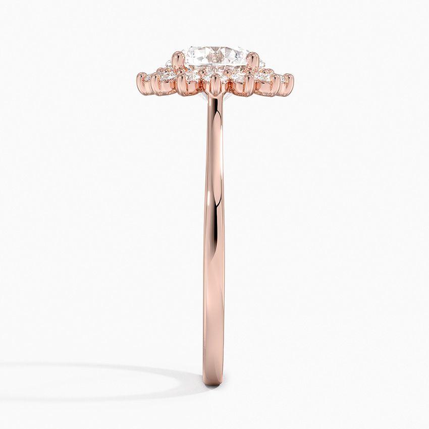 Roségulds haloring med diamanter