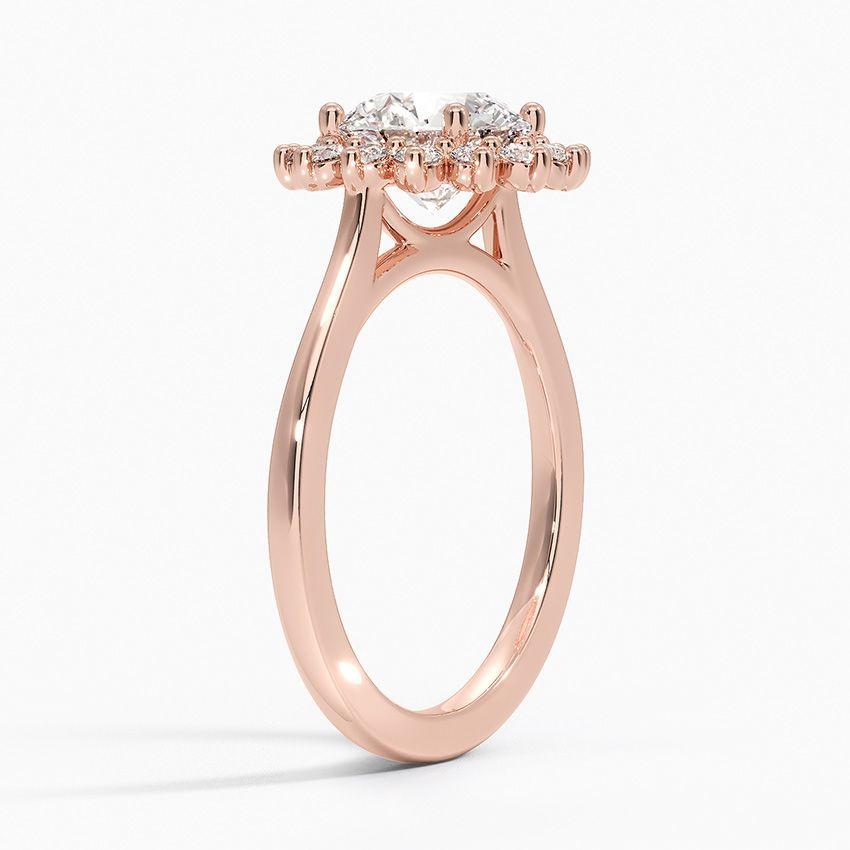 Roségulds haloring med diamanter