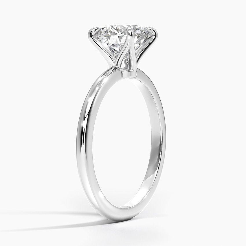 Förlovningsring i vitguld med enstensring