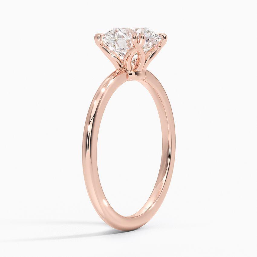 Förlovningsring i roséguld med enstensring