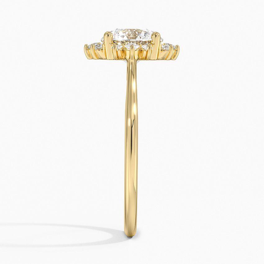 Rödgulds haloring med diamanter