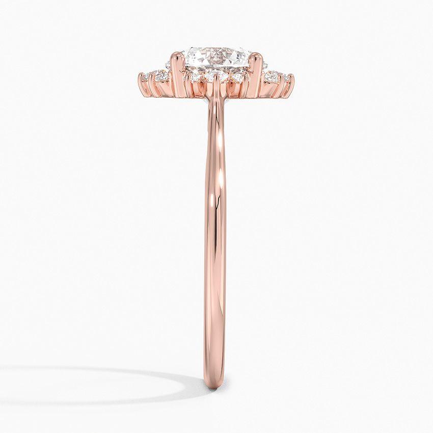 Roségulds haloring med diamanter